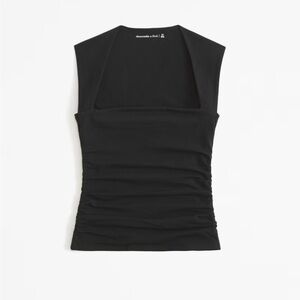 abercrombie square neck ruched top